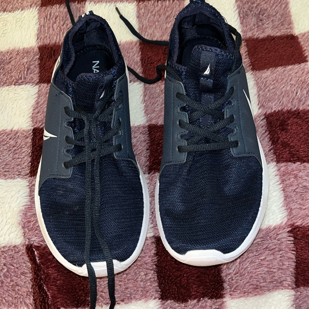 NAUTICA Navy Blue & White Boat Shoes